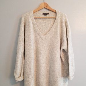 French Connection oversized sweater Size L  creamy gray color